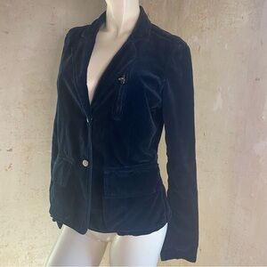 Nili Lotan Women's Velvet Blazer - Deep Blue